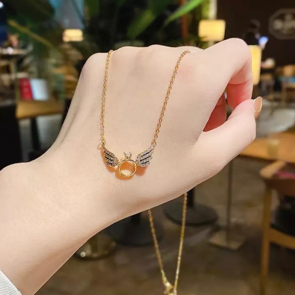 Chic Angel Wings Titanium Steel Necklace Accessory Jewelry
